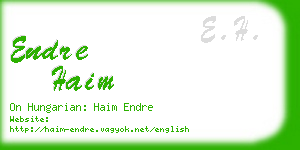 endre haim business card